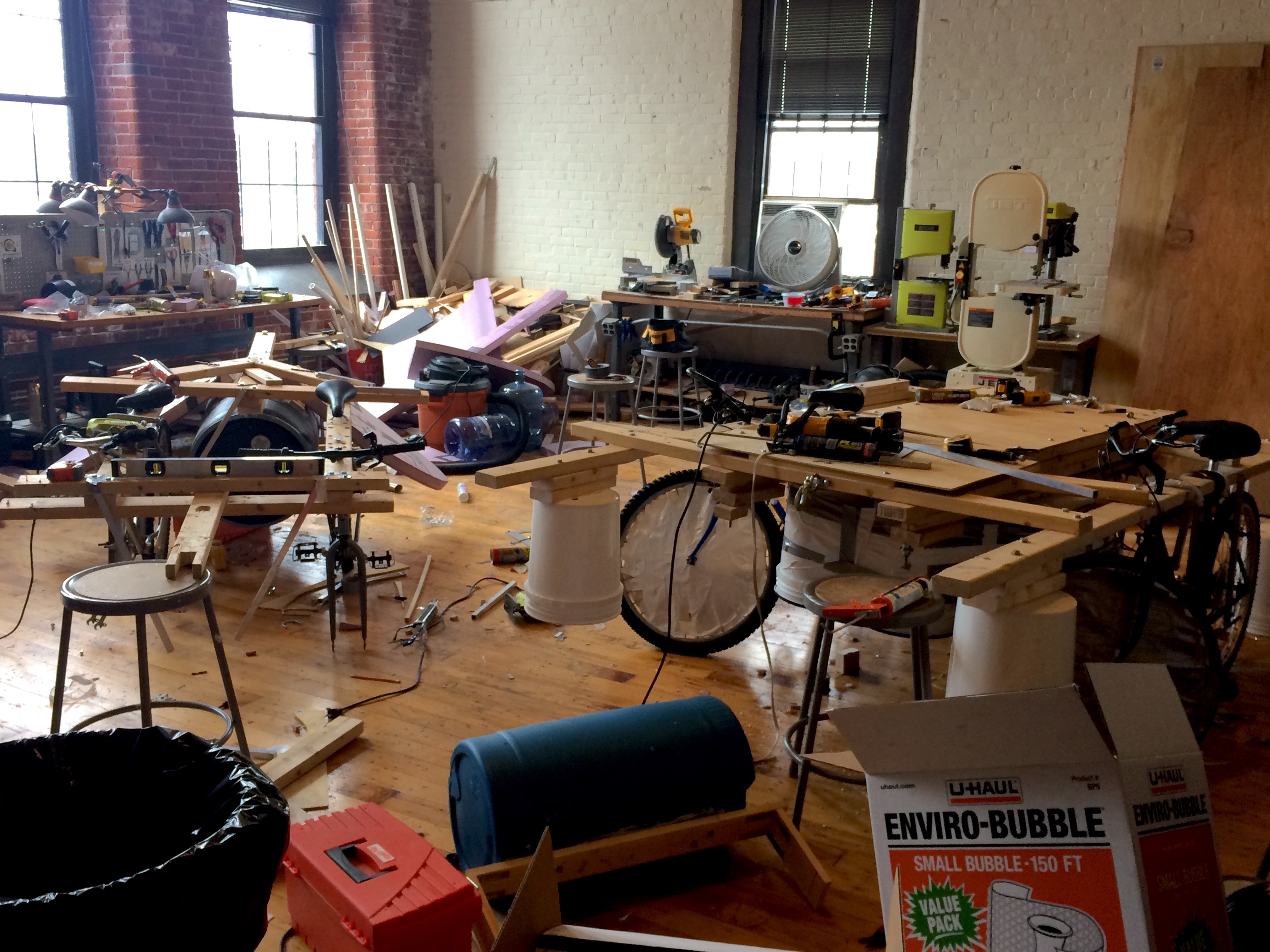 our workshop is a total mess